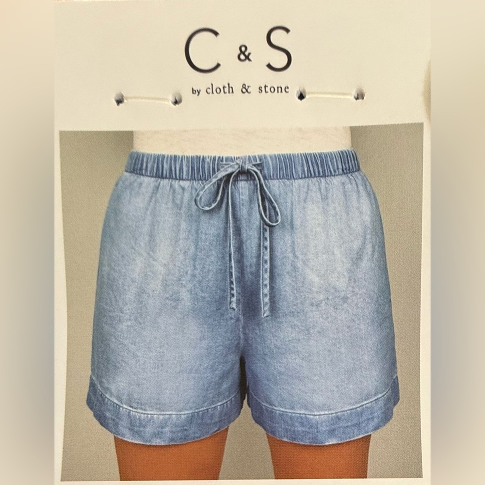 New cloth & stone Anthropologie  Light Blue Shorts with Pockets, XL-XXL